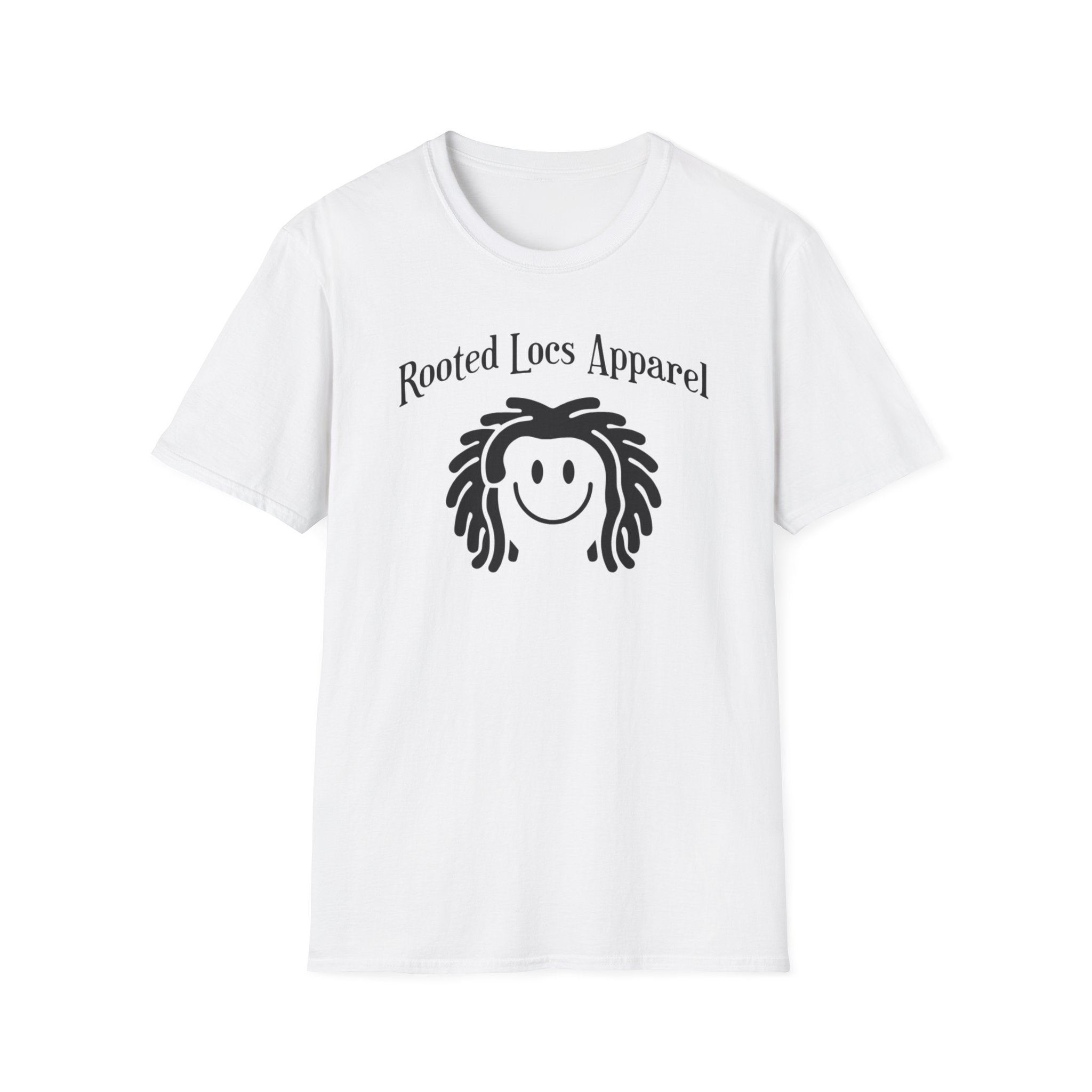 Rooted Locs Apparel T‑Shirt — Smiley Dreadlocks Graphic Tee