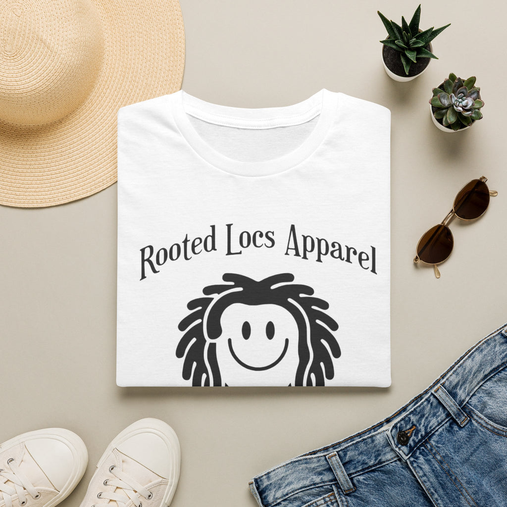 Rooted Locs Apparel T‑Shirt — Smiley Dreadlocks Graphic Tee