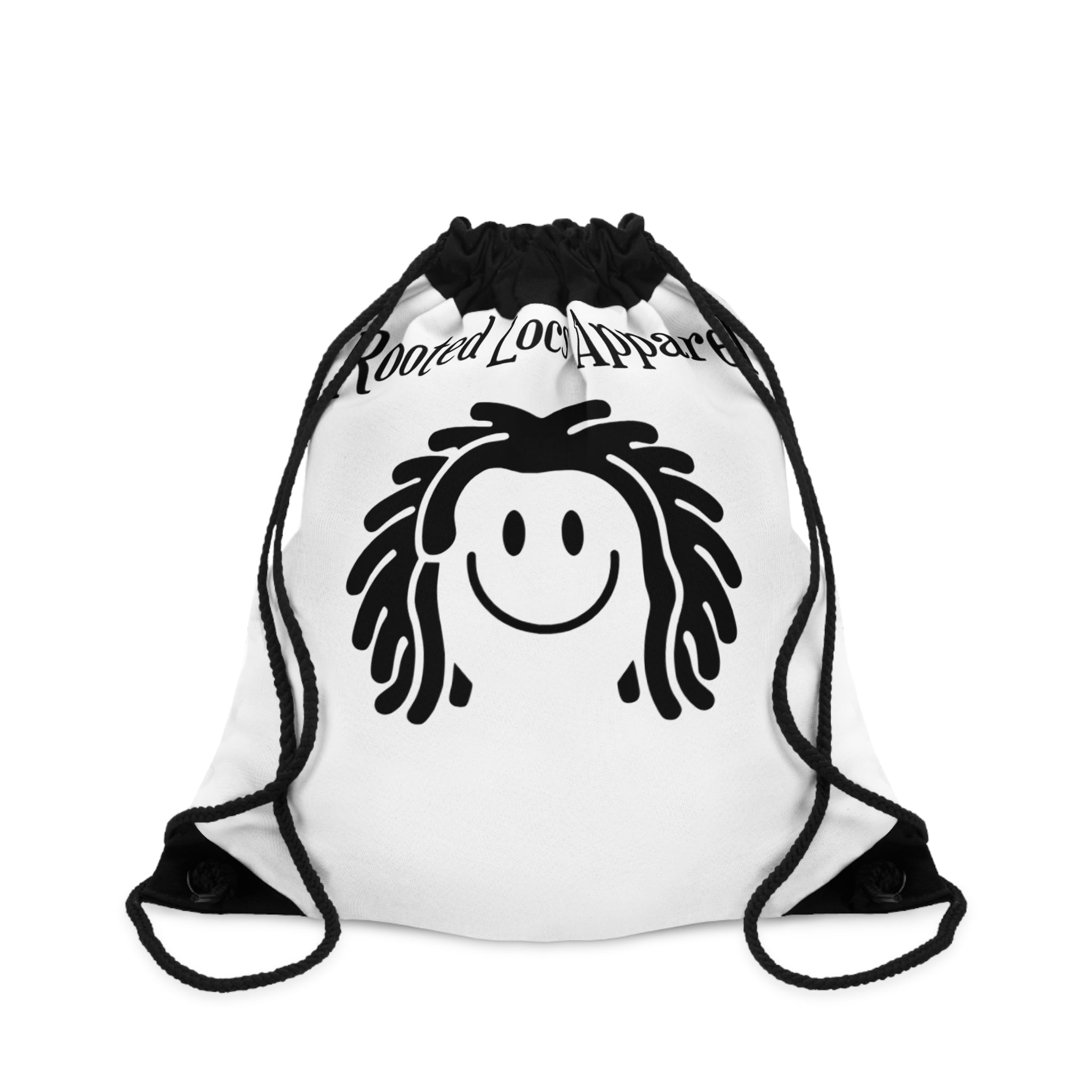 Rooted Locs Apparel Drawstring Bag — Smiley Dreadlocks Gym Sack