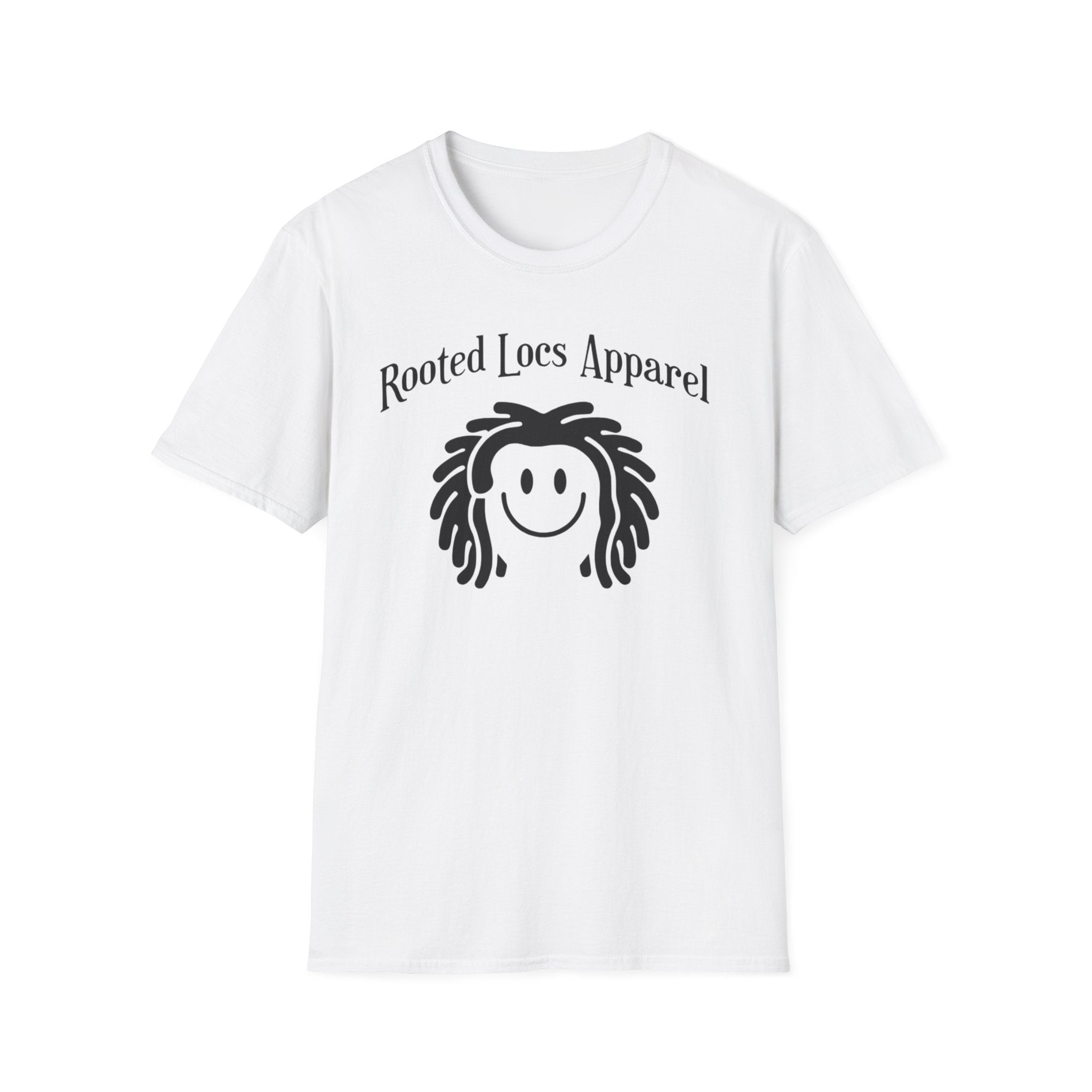 Rooted Locs Apparel T‑Shirt — Smiley Dreadlocks Graphic Tee