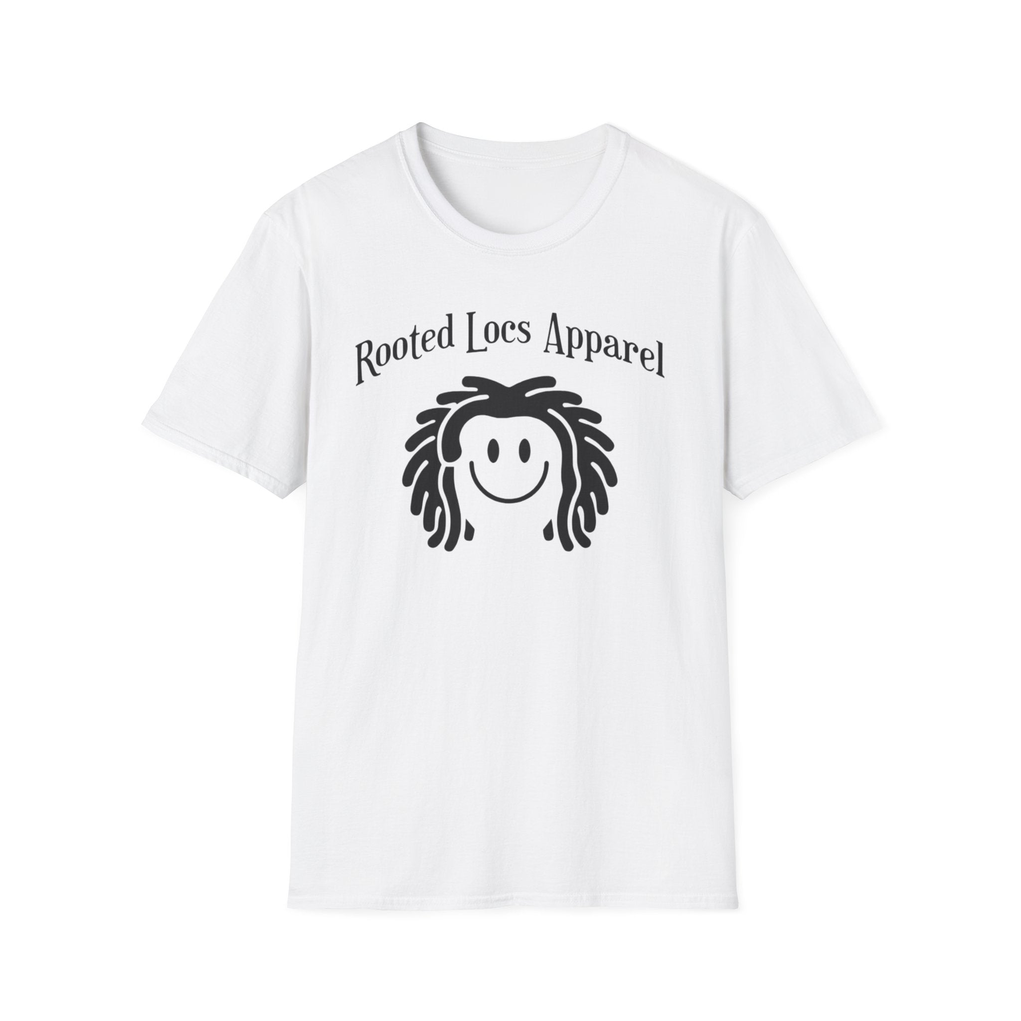 Rooted Locs Apparel T‑Shirt — Smiley Dreadlocks Graphic Tee
